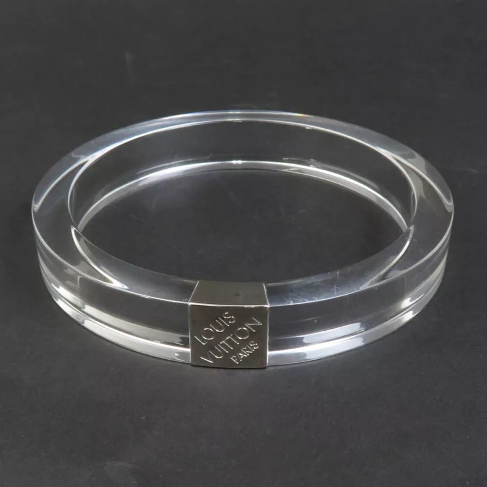 LOUIS VUITTON Nightclubber Transparent Lucite Clear Bangle Bracelet